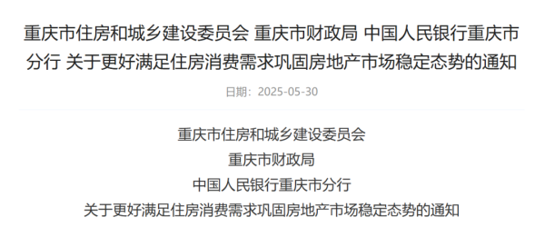 配资炒股行情 重庆再出楼市新政！