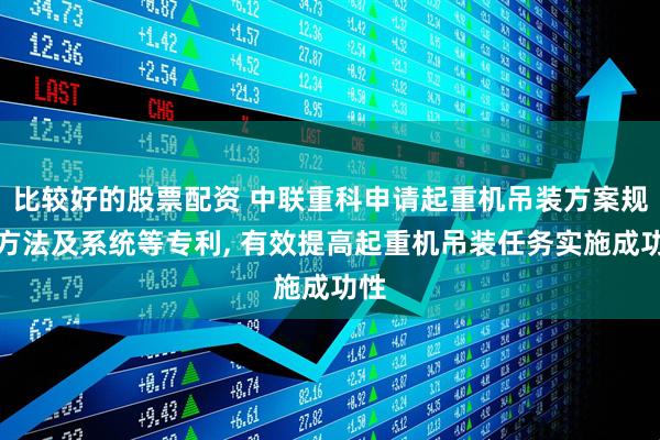 比较好的股票配资 中联重科申请起重机吊装方案规划方法及系统等专利, 有效提高起重机吊装任务实施成功性